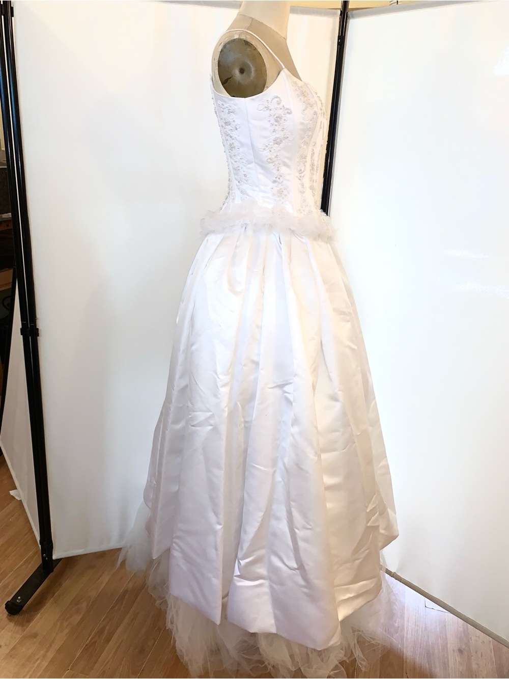 David’s Bridal Oleg Cassini Wedding ballgown style corset top Skirt 4 - Picture 4 of 10